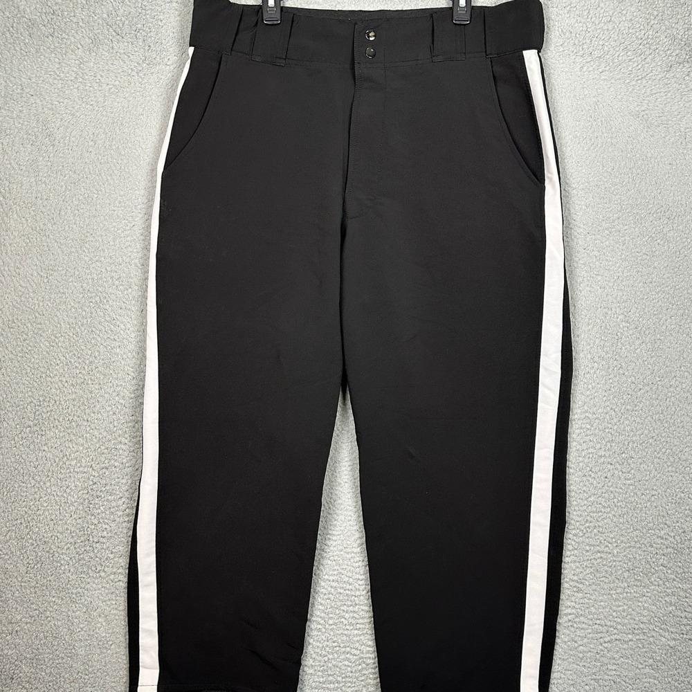 Smitty Umpire Pants Mens 42 Officials Referee Black White Stripe Baseball Sports